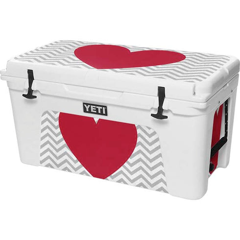 Chevron Heart YETI Tundra 75 Hard Cooler Skin