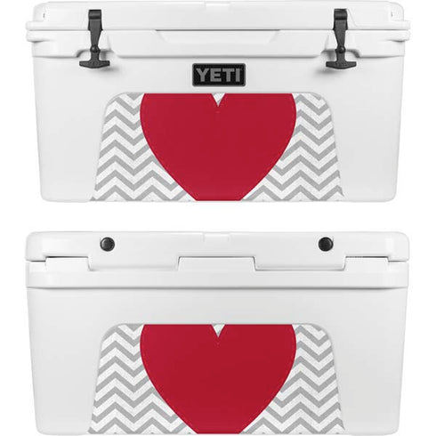 Chevron Heart YETI Tundra 75 Hard Cooler Skin