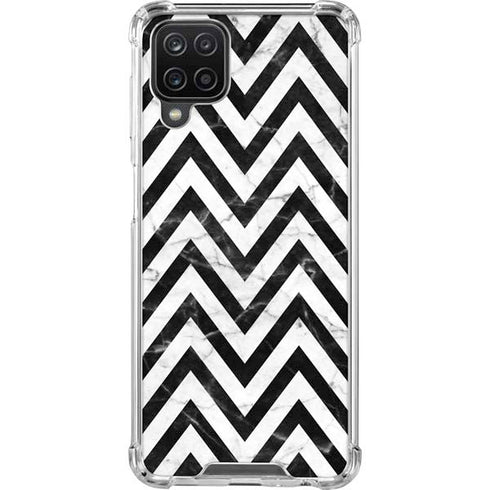 Chevron Marble Galaxy A12 Clear Case