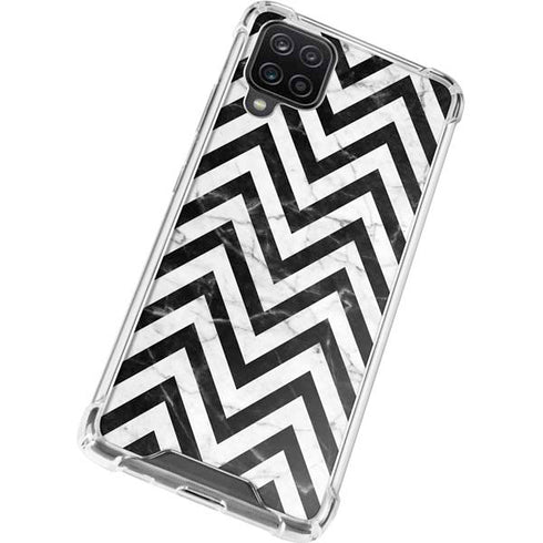 Chevron Marble Galaxy A12 Clear Case