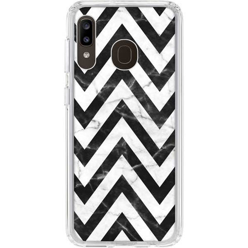 Chevron Marble Galaxy A20 Clear Case