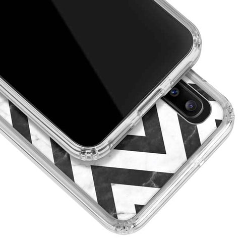 Chevron Marble Galaxy A20 Clear Case