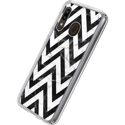 Chevron Marble Galaxy A20 Clear Case