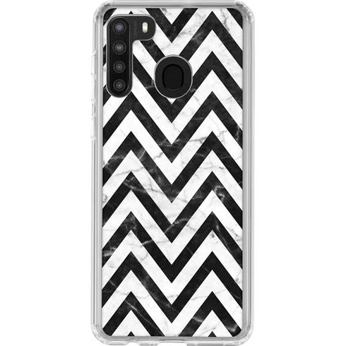 Chevron Marble Galaxy A21 Clear Case