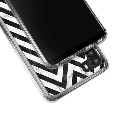 Chevron Marble Galaxy A21 Clear Case