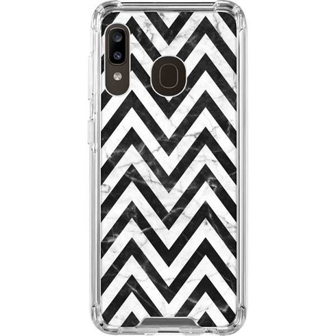 Chevron Marble Galaxy A30 Clear Case