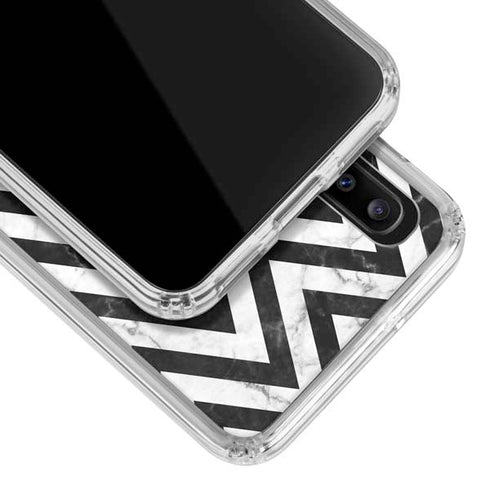 Chevron Marble Galaxy A30 Clear Case
