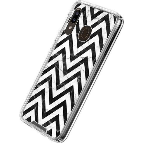 Chevron Marble Galaxy A30 Clear Case