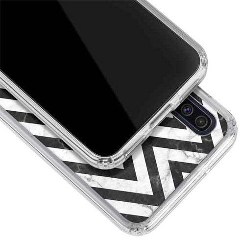 Chevron Marble Galaxy A50 Clear Case