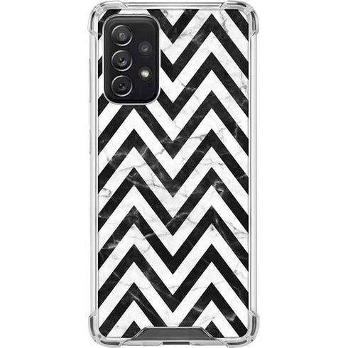 Chevron Marble Galaxy A72 5G Clear Case