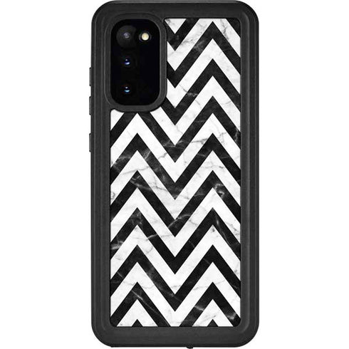 Chevron Marble Galaxy S20 Waterproof Case