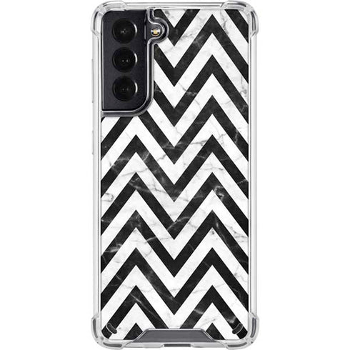 Chevron Marble Galaxy S21 5G Clear Case