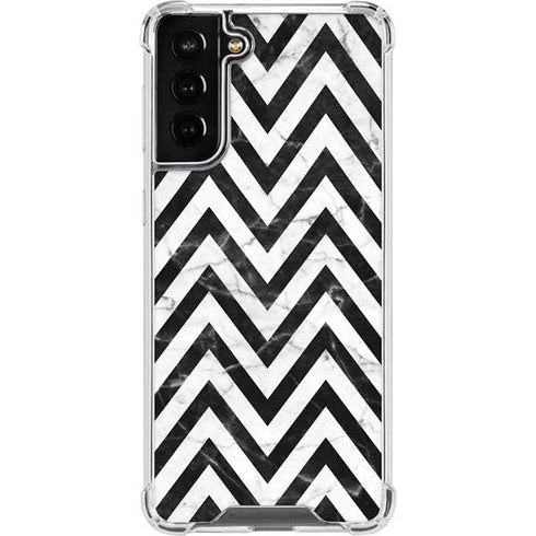 Chevron Marble Galaxy S21 FE Clear Case
