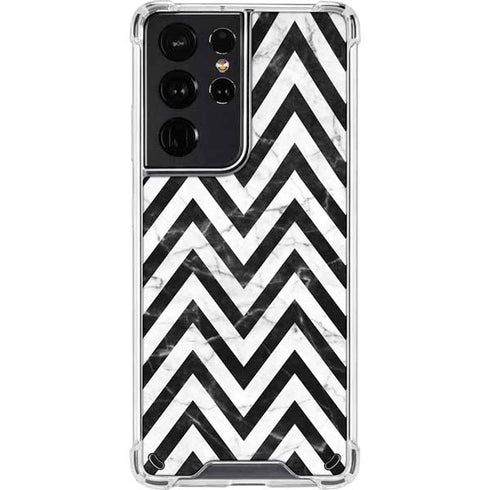 Chevron Marble Galaxy S21 Ultra 5G Clear Case