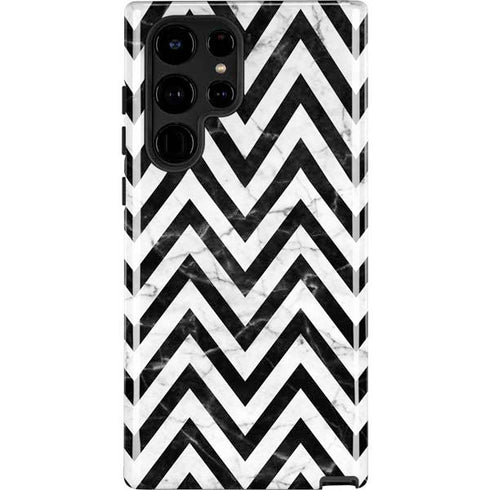 Chevron Marble Galaxy S22 Ultra Pro Case