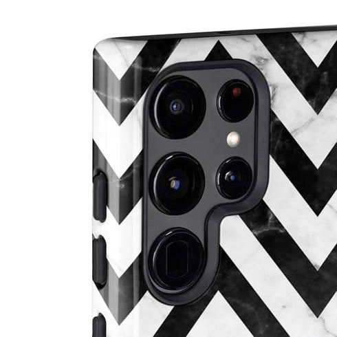 Chevron Marble Galaxy S22 Ultra Pro Case