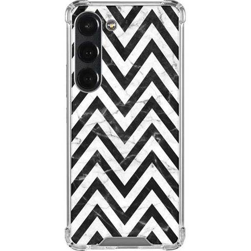 Chevron Marble Galaxy S23 Clear Case