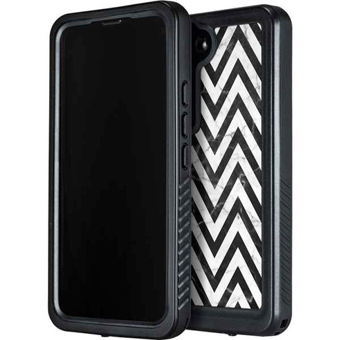 Chevron Marble Galaxy S23 Plus Waterproof Case