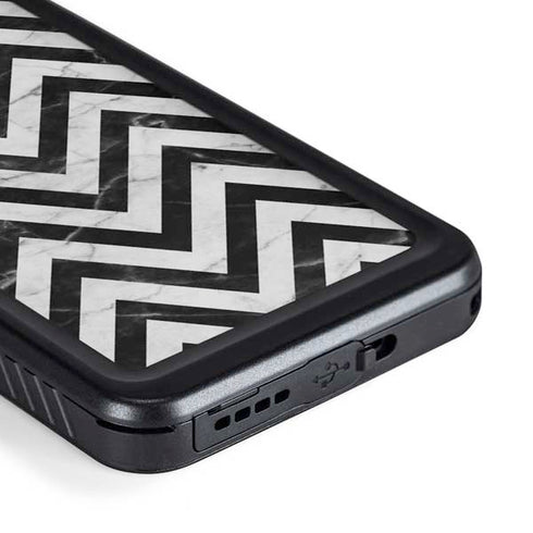 Chevron Marble Galaxy S23 Plus Waterproof Case