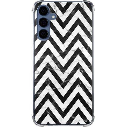 Chevron Marble Galaxy S24 Clear Case