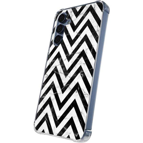Chevron Marble Galaxy S24 Clear Case