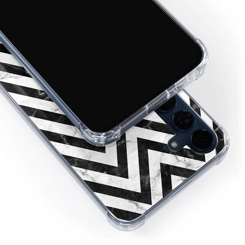 Chevron Marble Galaxy S24 Clear Case