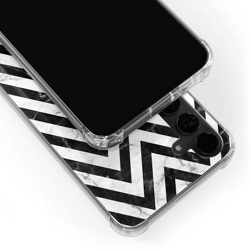 Chevron Marble Galaxy S24 Plus Clear Case