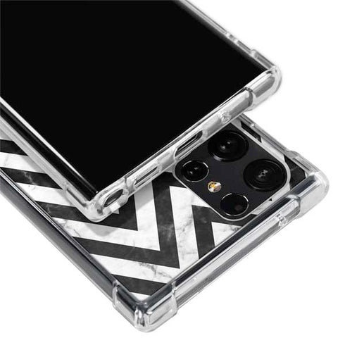 Chevron Marble Galaxy S24 Ultra Clear Case