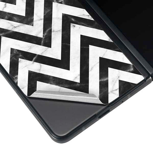 Chevron Marble Galaxy Z Fold3 5G Skin