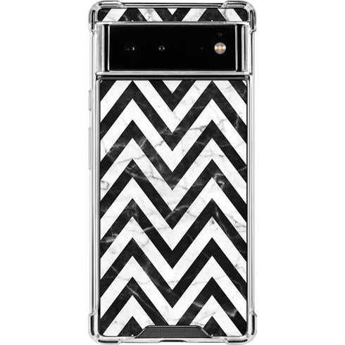 Chevron Marble Google Pixel 6 Clear Case
