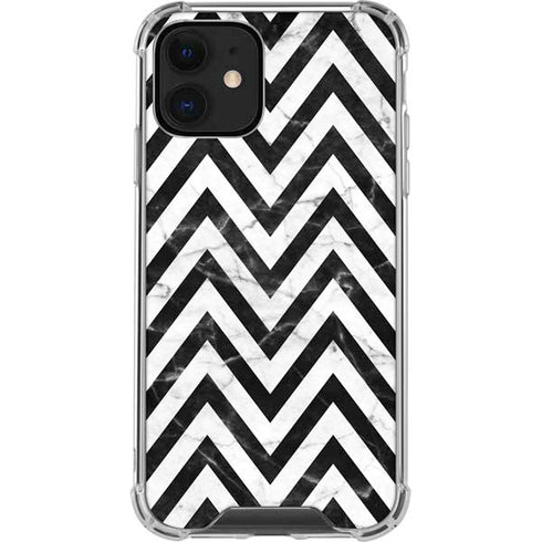 Chevron Marble iPhone 12 Clear Case