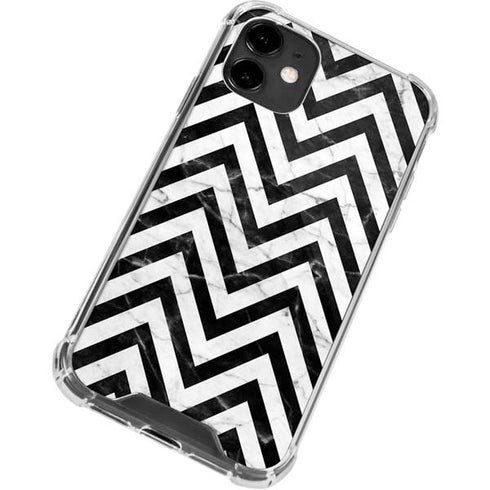 Chevron Marble iPhone 12 Clear Case