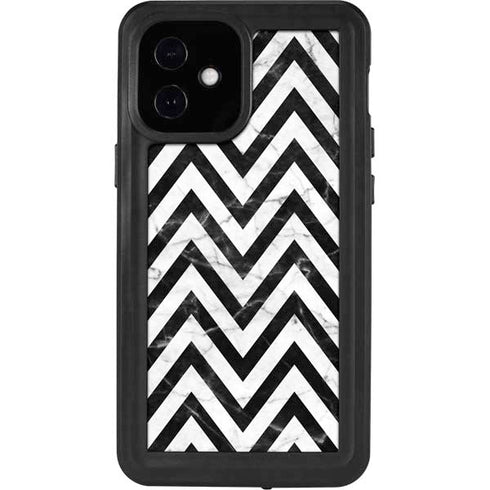 Chevron Marble iPhone 12 Mini Waterproof Case