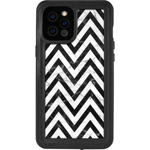 Chevron Marble iPhone 12 Pro Max Waterproof Case