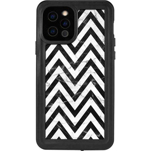 Chevron Marble iPhone 12 Pro Waterproof Case