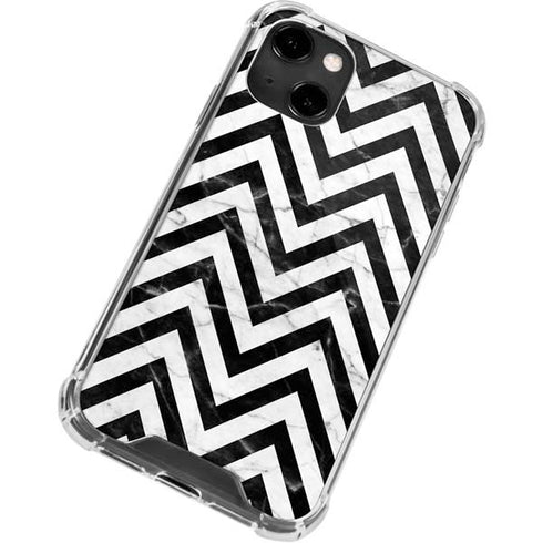 Chevron Marble iPhone 14 Clear Case