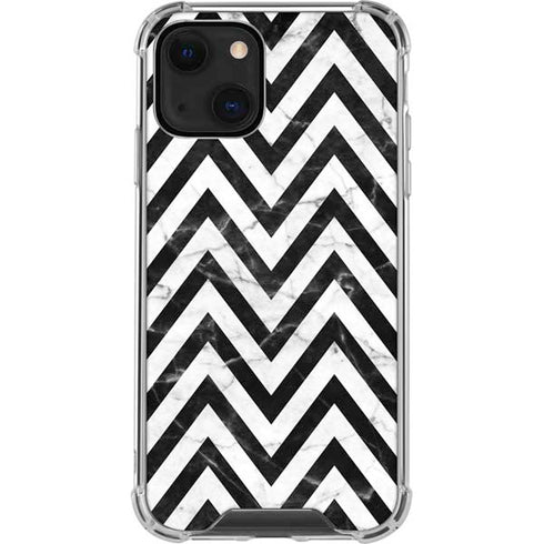 Chevron Marble iPhone 14 Plus Clear Case