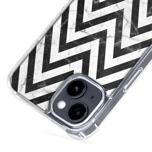 Chevron Marble iPhone 15 Plus MagSafe Case