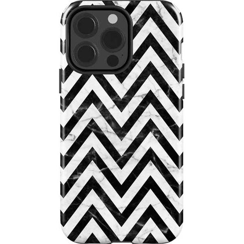 Chevron Marble iPhone 15 Pro Impact Case
