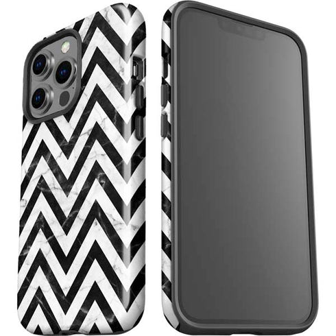 Chevron Marble iPhone 15 Pro Impact Case