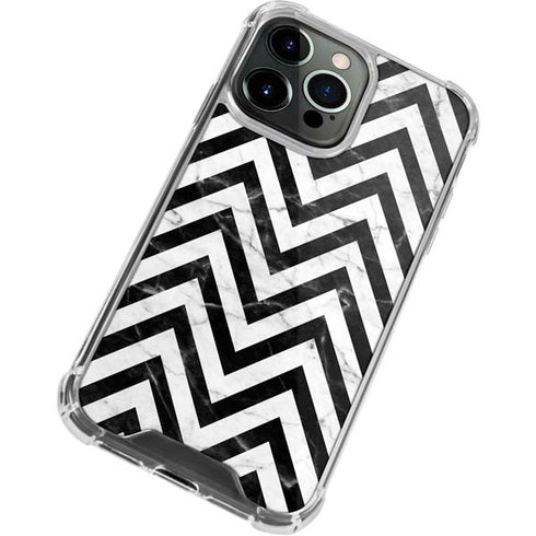 Chevron Marble iPhone 15 Pro Max Clear Case