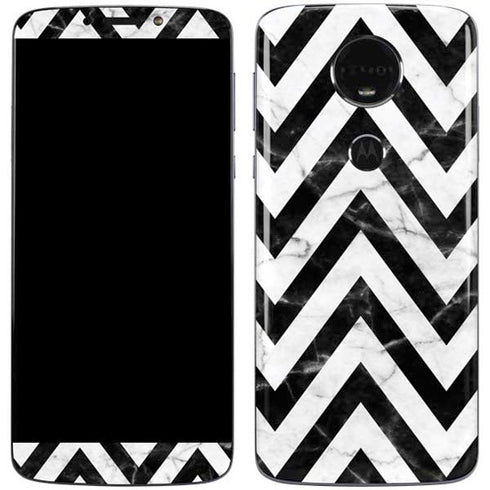 Chevron Marble Moto E5 Plus Skin