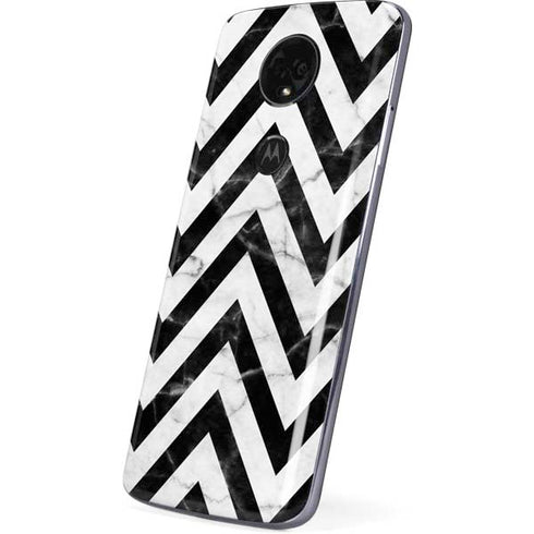 Chevron Marble Moto E5 Plus Skin