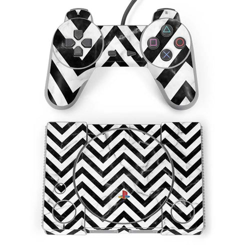 Chevron Marble PlayStation Classic Bundle Skin