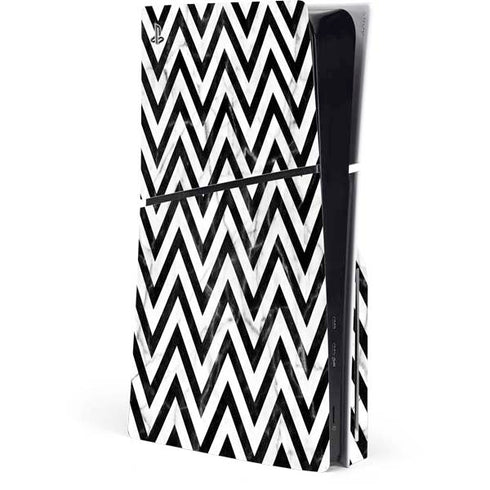 Chevron Marble PS5 Slim Disk Console Skin