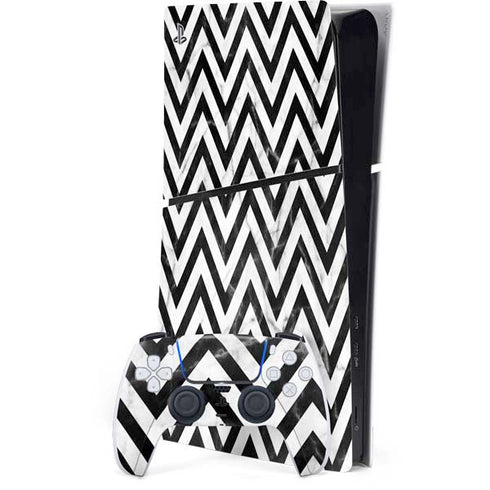 Chevron Marble PS5 Slim Digital Edition Console Skin