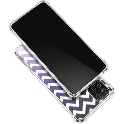 Chevron Purple Ombre Galaxy A12 Clear Case
