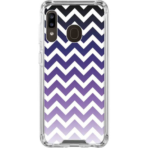 Chevron Purple Ombre Galaxy A30 Clear Case