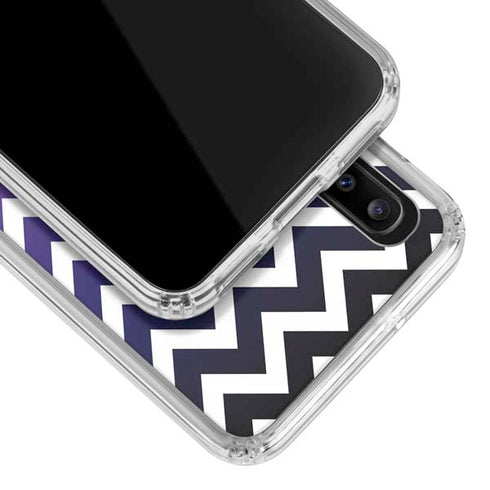 Chevron Purple Ombre Galaxy A30 Clear Case