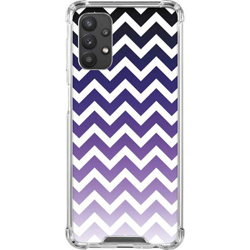 Chevron Purple Ombre Galaxy A32 5G Clear Case